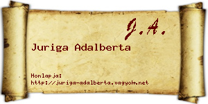 Juriga Adalberta névjegykártya
